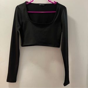 SHEIN, Size M, Long sleeve crop top, Color black
